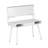 Techni Mobili Study Computer Desk With Storage & Magnetic Dry Erase White Board, White