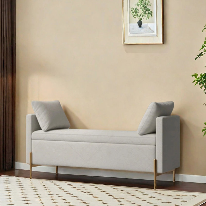 Banc simple en acier inoxydable, Gris, H 28,35 po x l 59,06 po x P 17,72 po