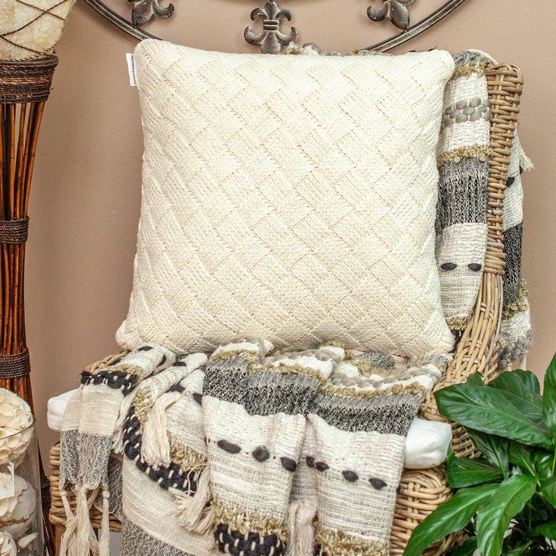 Coussin décoratif Parkland Aldo, Beige, Polyester/ Bourre en polyester