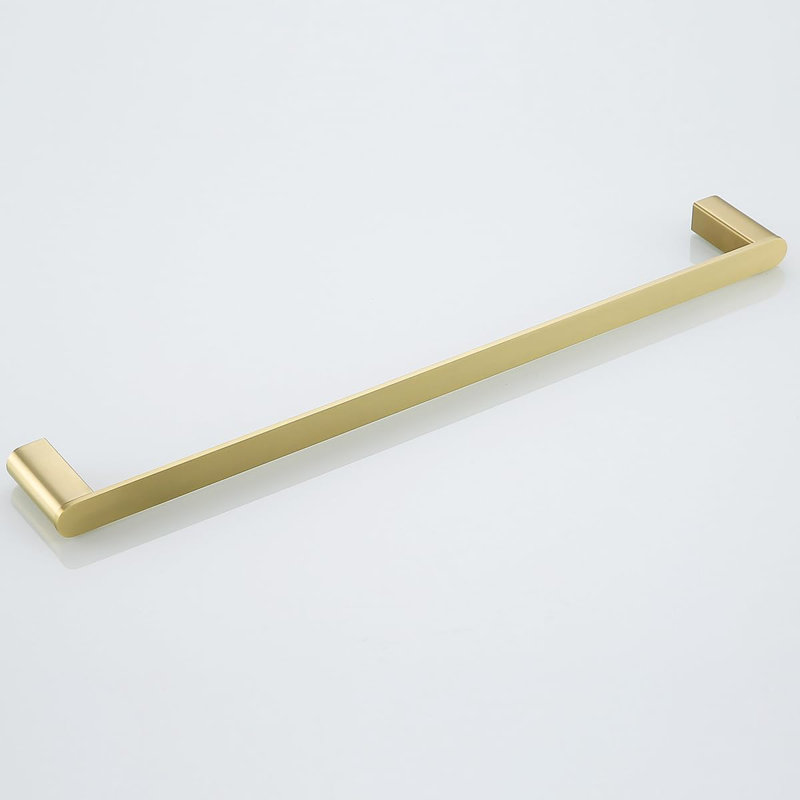 Premium Brushed Gold Stainless Steel Towel Holder - Wall Mounted Bathroom Towel Bar With Hidden Screw Design, Corrosion Resistant & Rustproof For Modern Home Decor