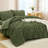 Andency Oversized King Size Comforter Set Burnt Orange - 7 Pieces Bed in a Bag Oversized King Boho Terracotta Bedding Comforter Sets, Rust Tufted Bed Set with Comforter, Sheets, Pillowcases & Shams-124621806-124621814