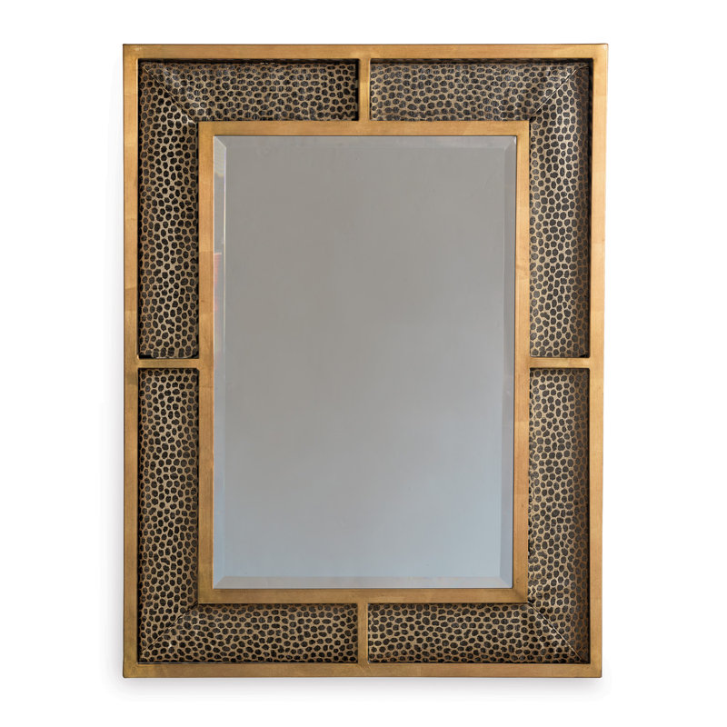 Bedford Rectangle Steel Mirror, Gold/Black