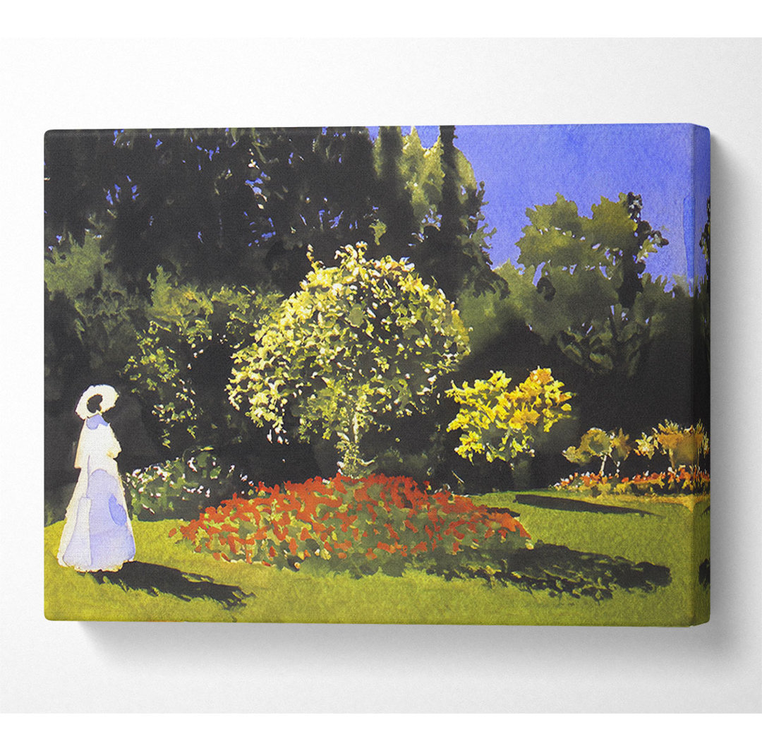 Monet Jeanne Marguerite Lecadre Im Garten - Kunstdrucke auf Leinwand - Wrapped Canvas