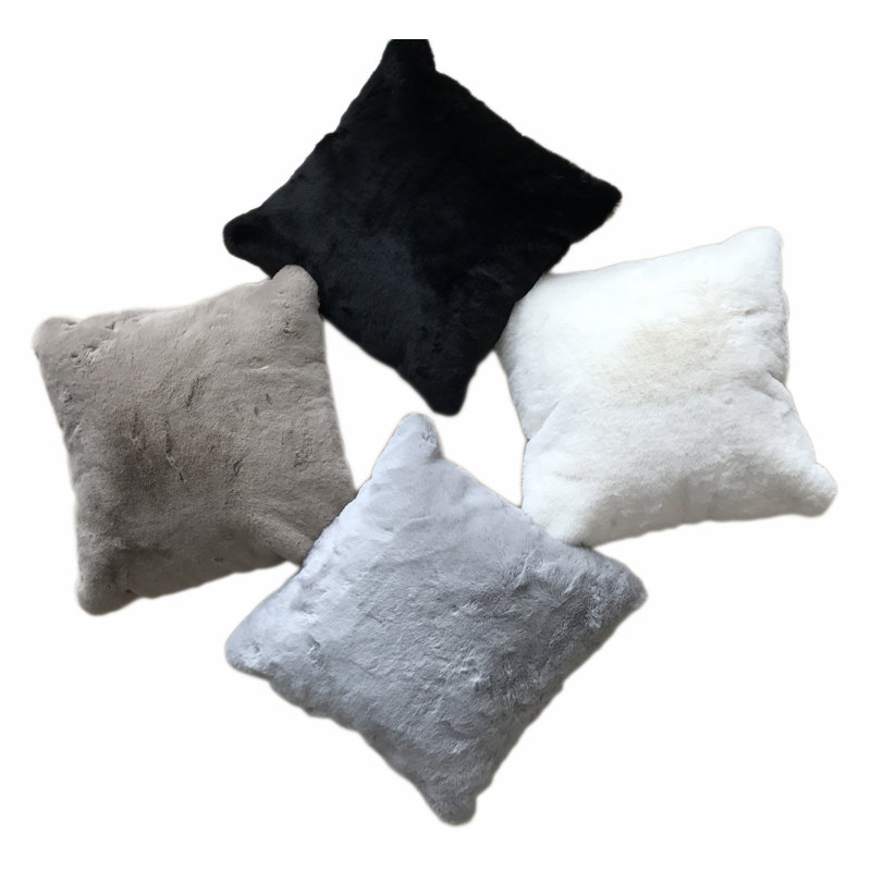 Housse et insert de coussin carré Chinchilla, Argent