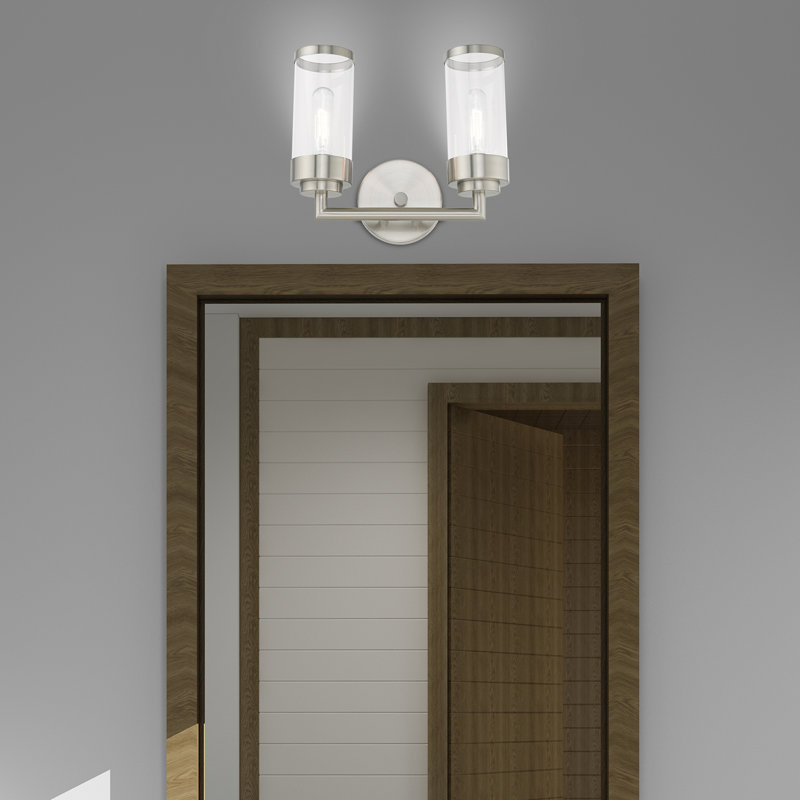 Éclairage de salle de bain à intensité variable à 3 lumières Binghamton, Nickel brossé, 2