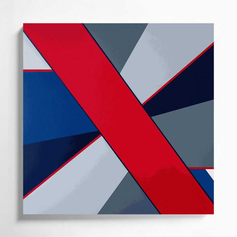 Hard Edge 62 Gray Canvas Wall Art, 12" H x 12" W