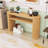 Farmhouse Console Table with Open Shelf-1257406446