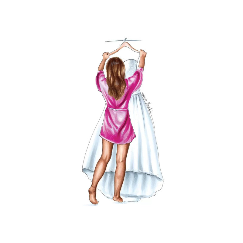 " The Dress " by Elza Fouche, 12" H x 8" W x 0.75" D