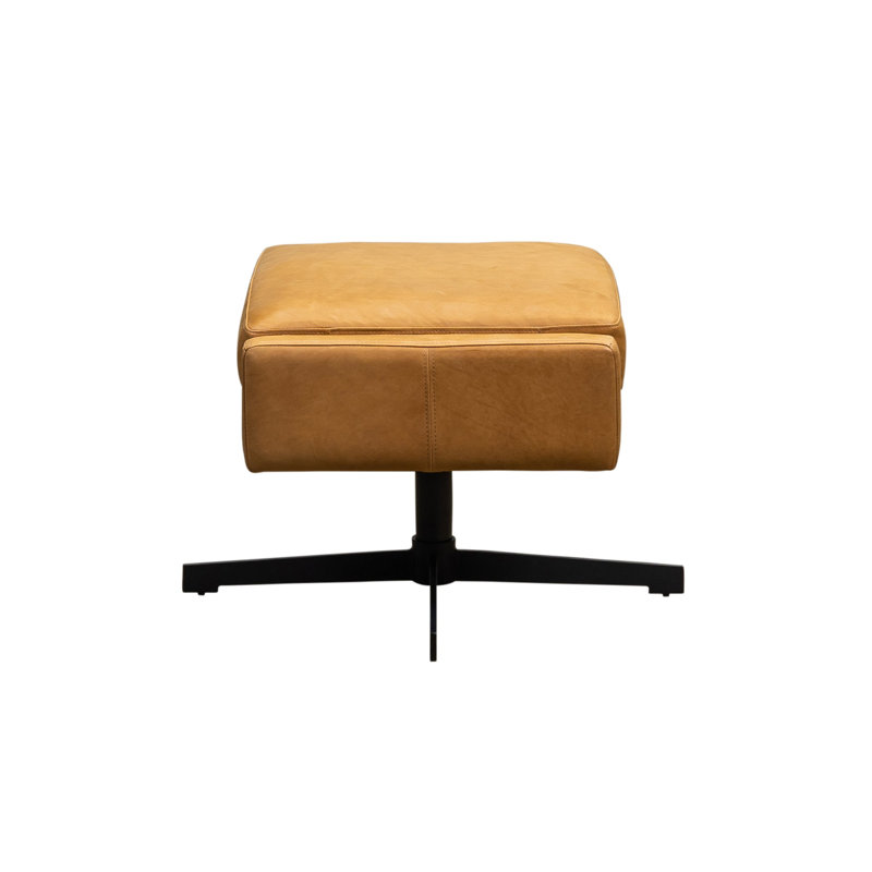 Spencer Swivel Ottoman in Kudos Seagrass, Kudos Chamois