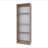 Natural Oak And White 4-Shelf Flat Bookcase With Open Storage-693912196