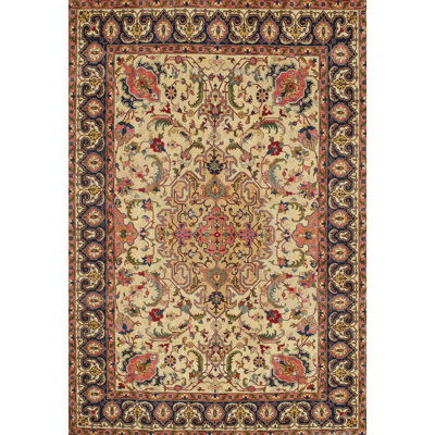 Tapis traditionnel pêche / noir / brun