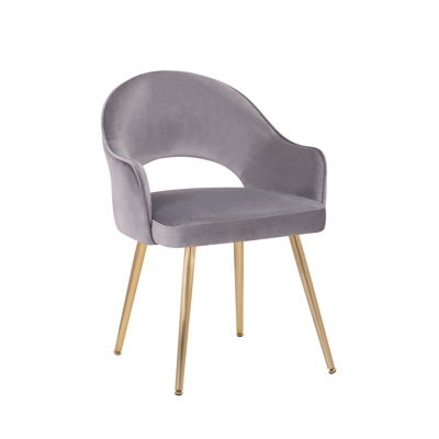 45.49cm H Velvet Upholstered Armchair
