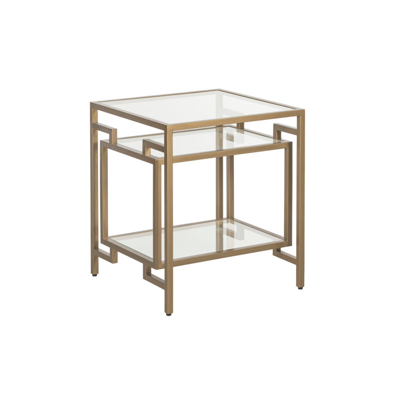 Architect Glass Top End Table