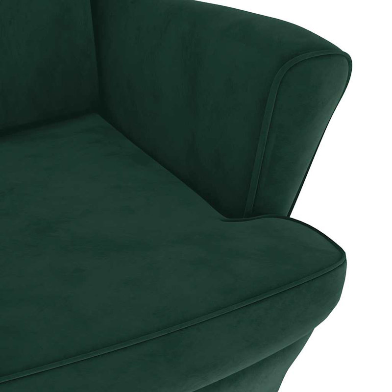 Jelez armchair, Polyester vert foncé