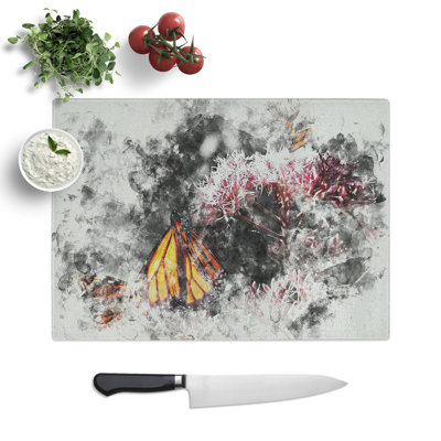 Monarch Butterflies Vol.2 Watercolour Chopping Board