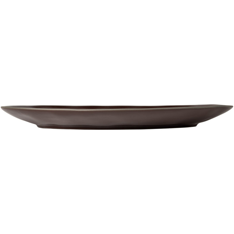 Stacked Organic Stoneware Platter, Latitude Black