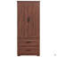 Armoire de cuisine 71 po avec 2 grands tiroirs, armoire autoportante à texture gaufrée avec 8 tablettes de porte et 3 tablettes pour cuisine, salle à manger, salon, buanderie, brun-977922184