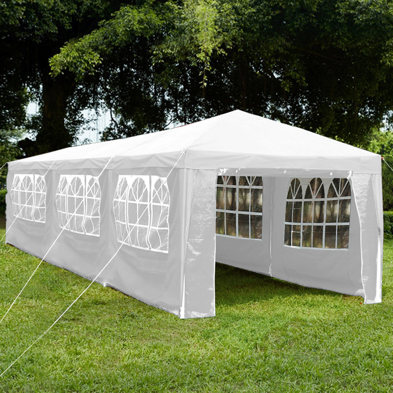 Rainsville 3 x 9m Metal Party Tent, White