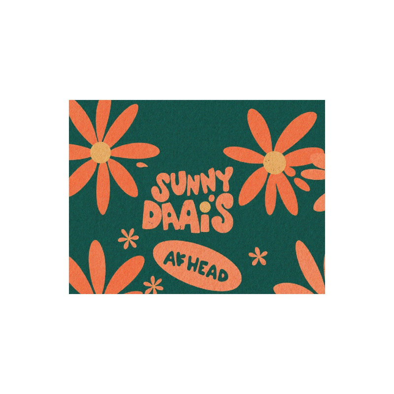 Tapis de bain orange à motif de lettres marguerites, 36 x 24