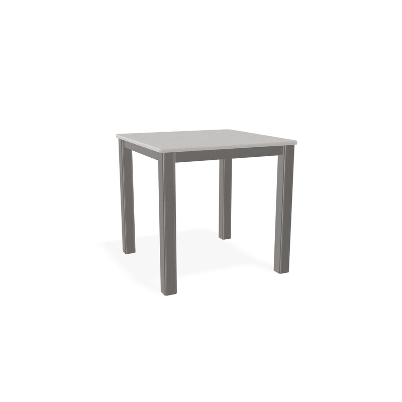 Outdoor Square Side Table, Gray/Warm Gray