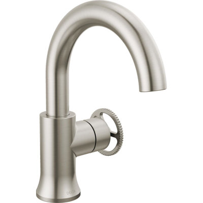 Trinsic Single Hole Bathroom Faucet with Wheel Handle, Single Handle Bathroom Sink Faucet