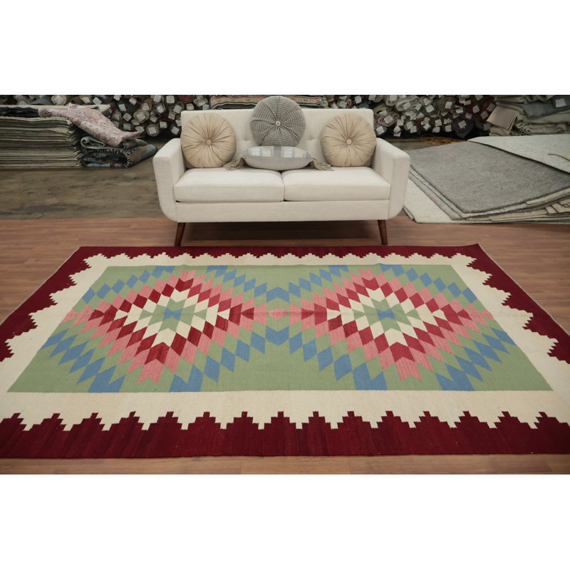 Tapis turc géométrique Kilim 6 x 9