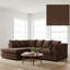 Jumbo Cord Upholstered Corner Sofa Small Back Cushion with Foot Stool -124794849-115617614