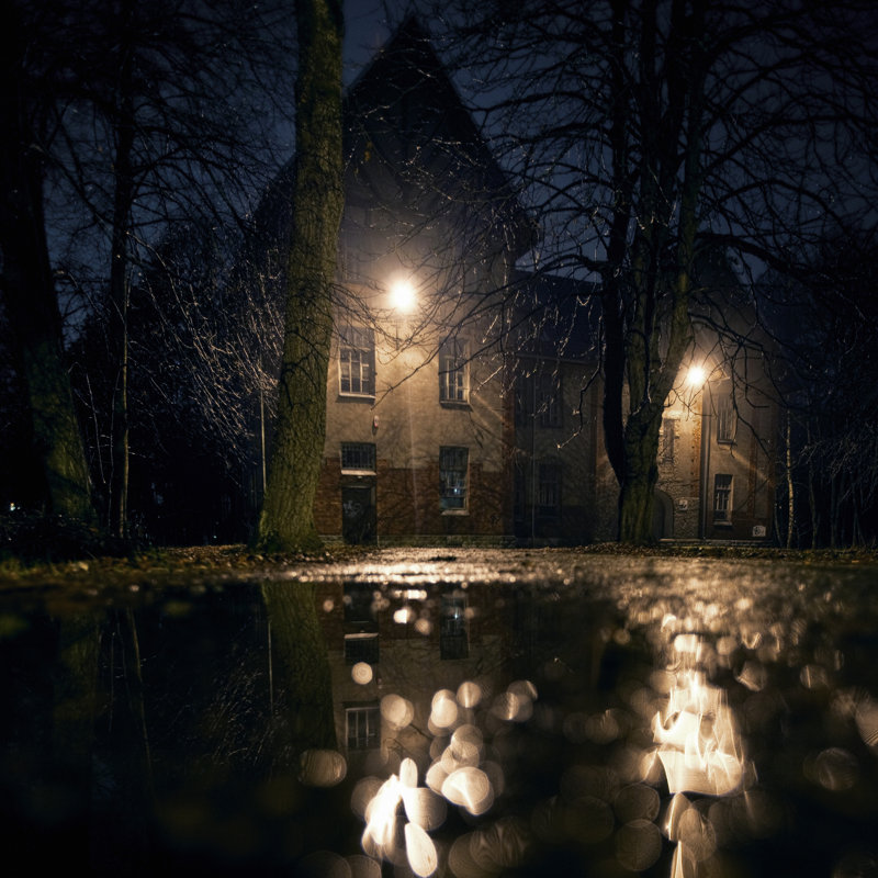 Spooky Old House by Peeterv, 30" H x 30" W