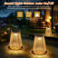 Lanterne d'extérieur carrée en rotin, rechargeable à énergie solaire, lampe de camping portative pour terrasse, jardin et pelouse.