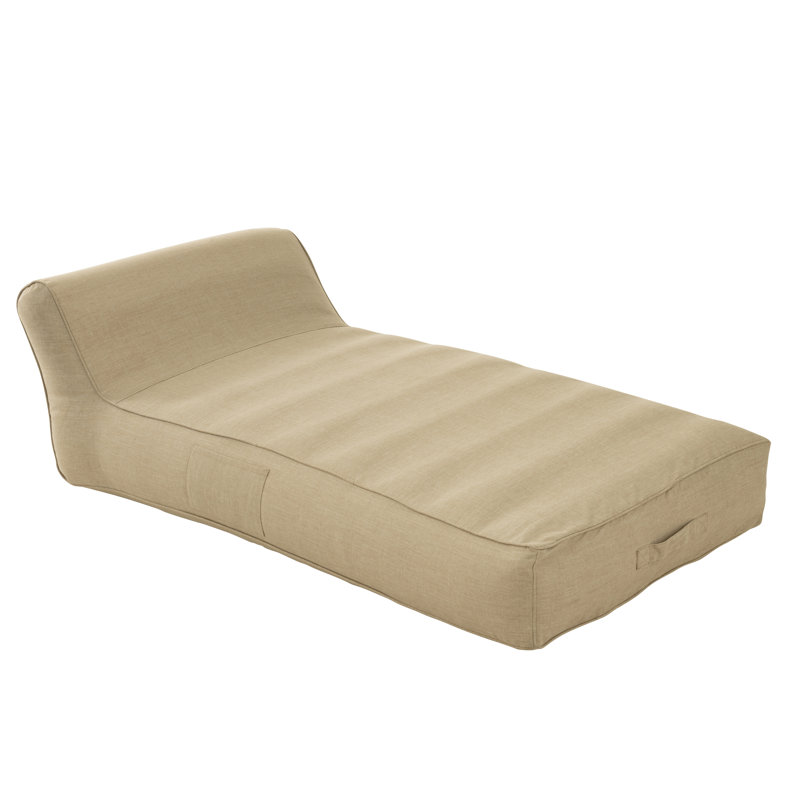 Spring / Summer 2024 Upholstered Chaise Lounge, Beige
