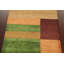 Tapis vert / beige en laine noué à la main de conception unique 3 pi 5 po x 4 pi 11 po New Age