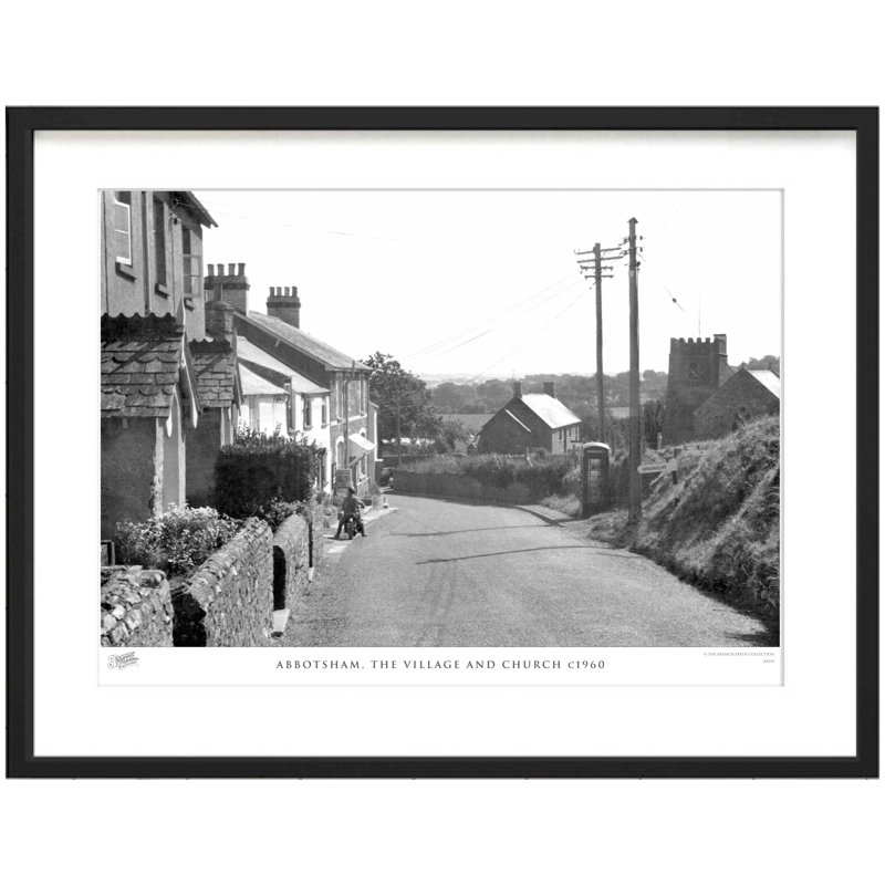 Abbotsham, The Village And Church C1960 - Single Picture Frame Print, 28cm H x 36cm W x 2.3cm D