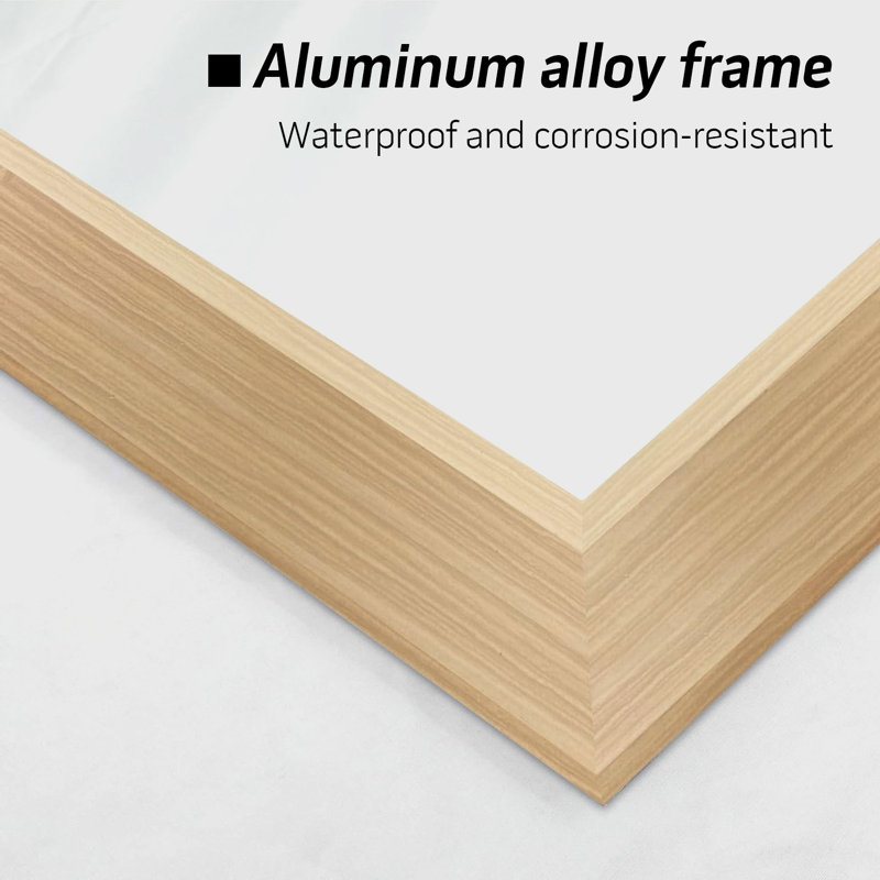 Lunara Belveled Edged Accent Rectangular Bathroom Wall Mirror with Tempered Glass & Rust-proof Aluminimn Framed, 60" x 30"