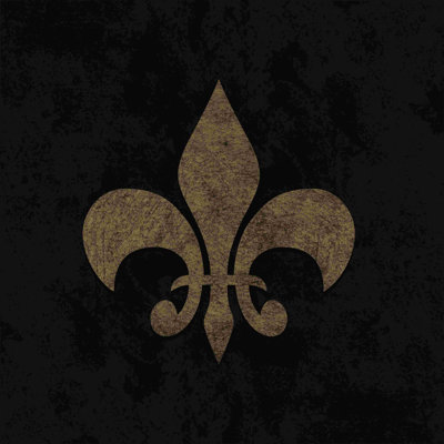" Red Fleur De Lis Black "