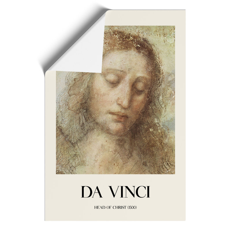 Head Of Christ by Leonardo Da Vinci - No Frame Print, 42cm H x 30cm W x 0.1cm D