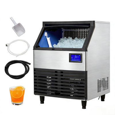 260lbs/24H Under Counter Ice Maker – 99lbs Storage, Self-Cleaning, Freestanding for Home Bar & Kitchen