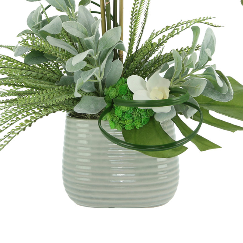 Polysilk Orchid Arrangement in Pot