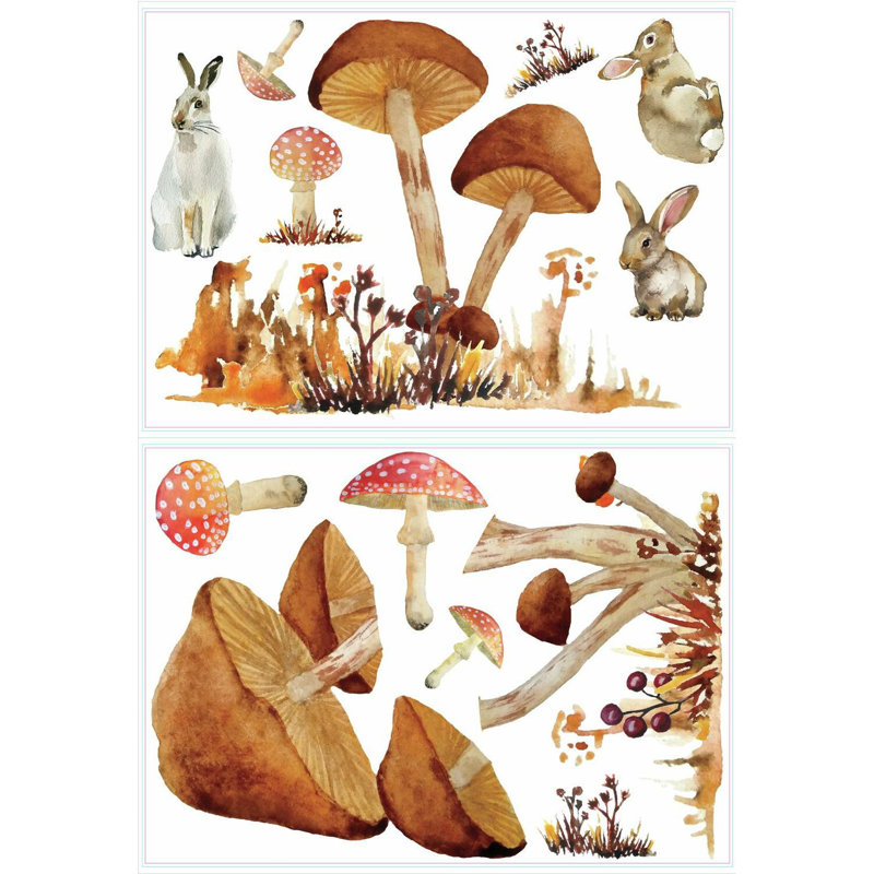 Adhésif décoratif champignon géant