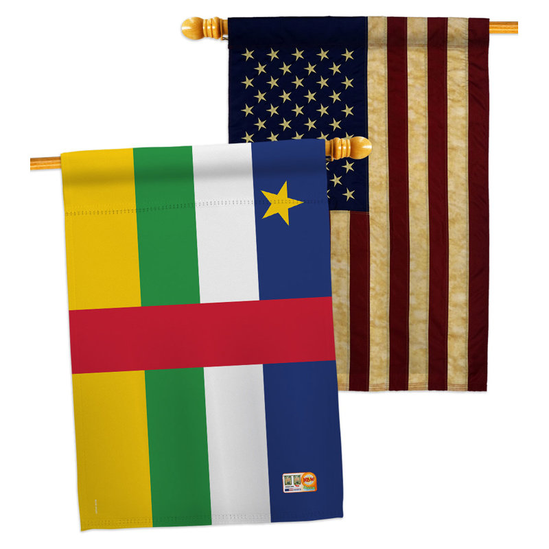 Drapeau de maison en polyester 2 côtés 3 pi 3 po x 2 pi 2 po