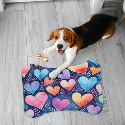 Tapis à motif de cœur en forme d'os