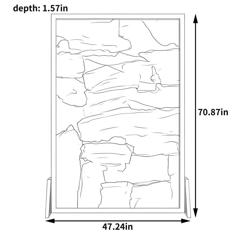 Deguzman, 70.87" H x 47.24" W x 1.57" D