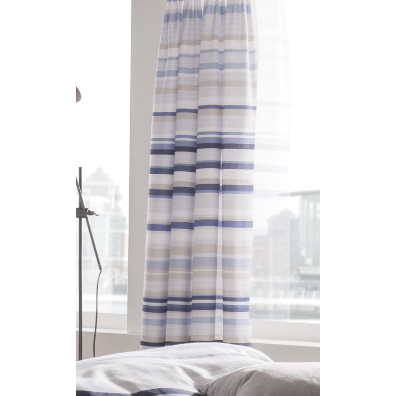 Knitted Stripe Curtain Panel