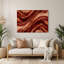 «Lyrical Abstraction 5», art mural en métal rouge-828231157