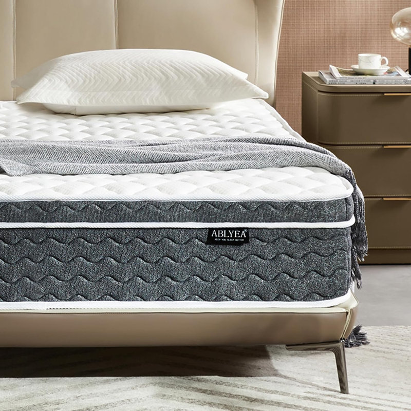 Matelas hybride à ressorts en mousse viscoélastique imprégnée de gel, Double, 10"