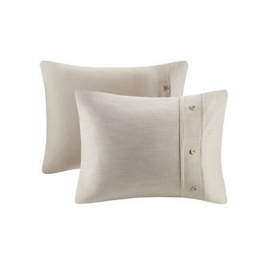 Organic Cotton Duvet Cover 3 Piece, Full/Queen, Natural And Relaxed Piece , Natural, Modern Design