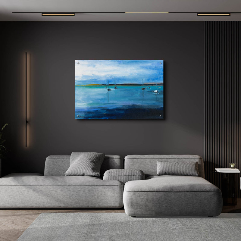 «White Fish Bay» par Curt Crain, art mural en verre Epic Art, 36 po x 24 po, H 24 po x l 36 po