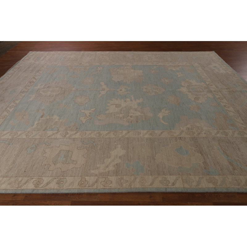 Tapis bleu pâle Oushak 9 x 12