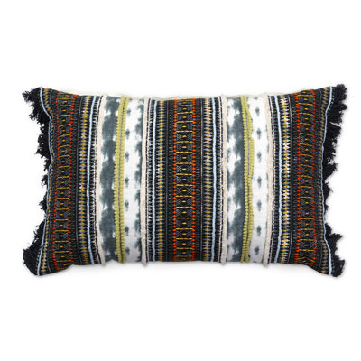  Cotton Striped Lumbar Pillow