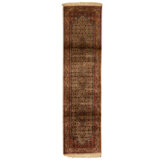 High-Quality Hand-Knotted Ivory And Rust Area Rug