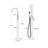 Single Handle Floor Mounted Freestanding Tub Filler with Hand Shower-107823699
